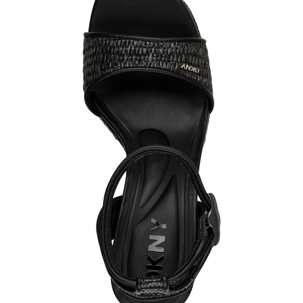 DKNY Black Textured Platform Heels - Picture 2 of 3